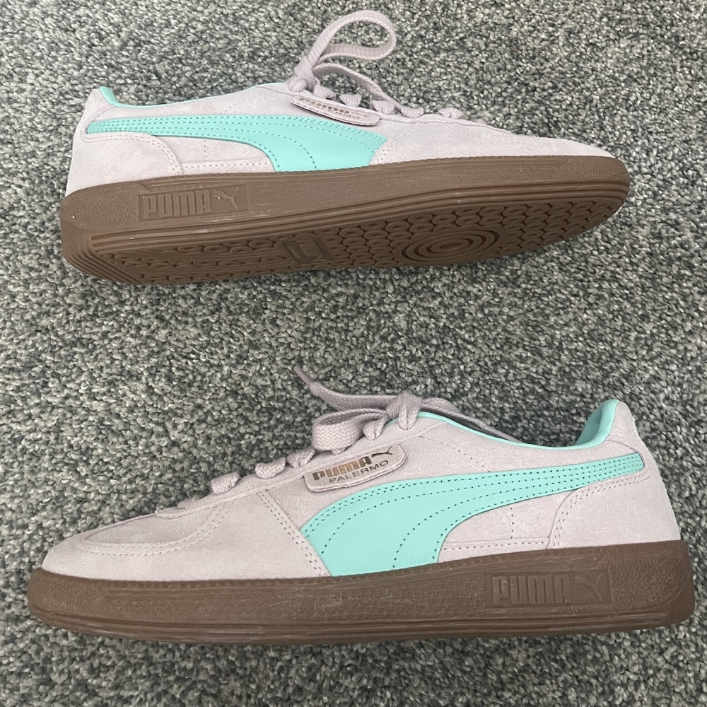 NWOT Puma Palermo Suede Classic Casual Sneaker Lavender Alert-Safe Lake Size 8.5 - Picture 3 of 8